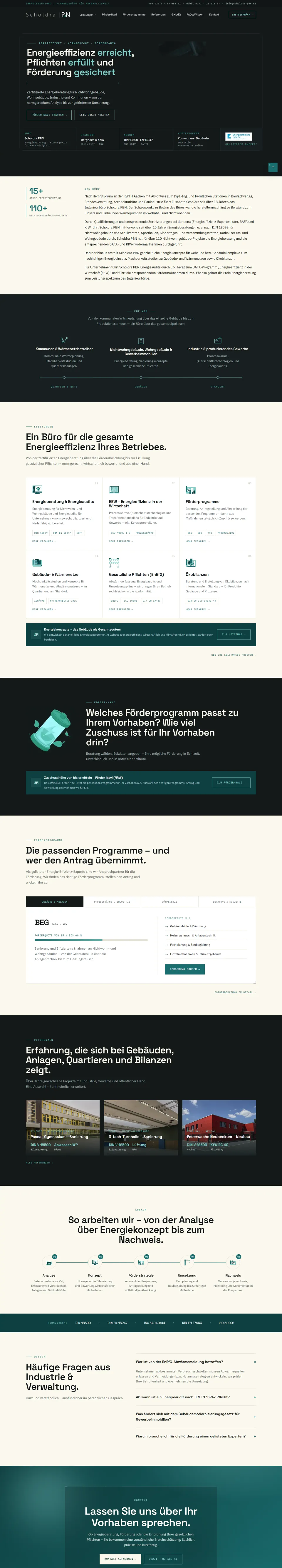 Screenshot der Website von Scholdra PBN