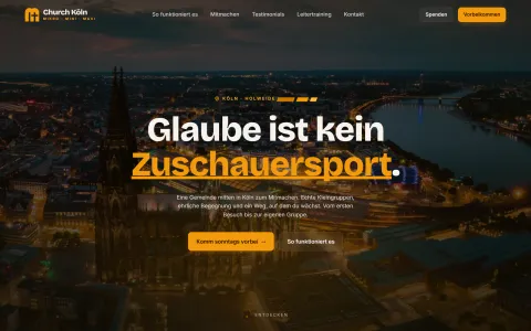 Website der Church Köln