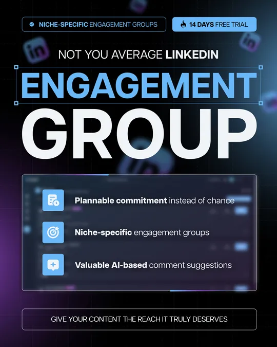 Anzeigenmotiv 3 für Software für LinkedIn-Engagement