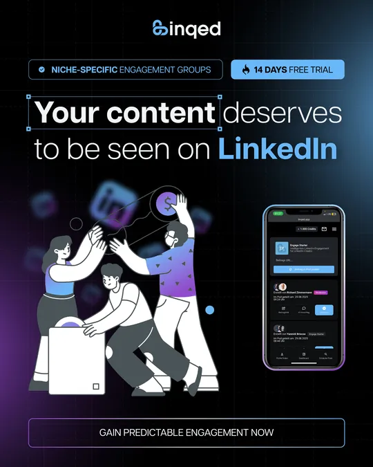 Anzeigenmotiv 4 für Software für LinkedIn-Engagement