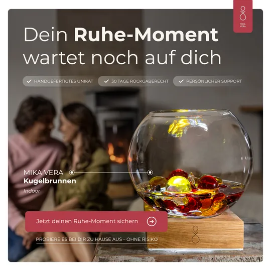 Anzeigenmotiv für ein handgefertigtes Wasserobjekt: Dein Ruhe-Moment wartet noch auf dich