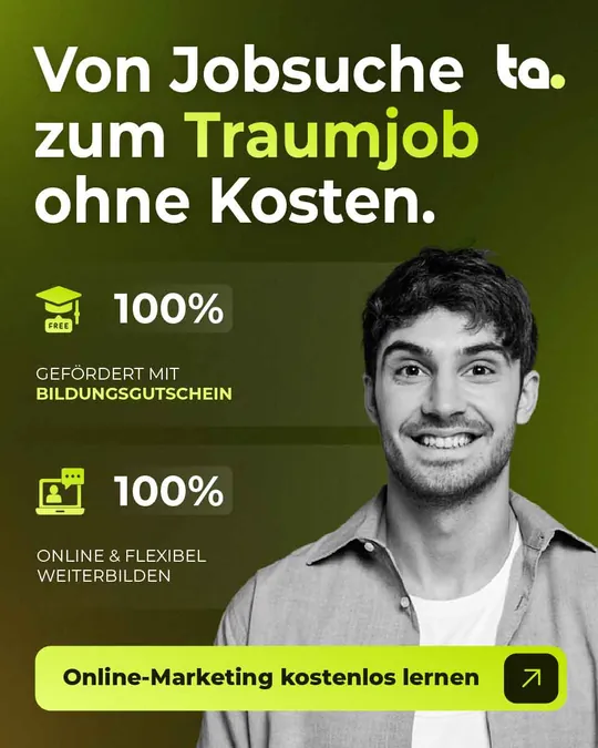Anzeigenmotiv 3 für Weiterbildung und Karriereplattform
