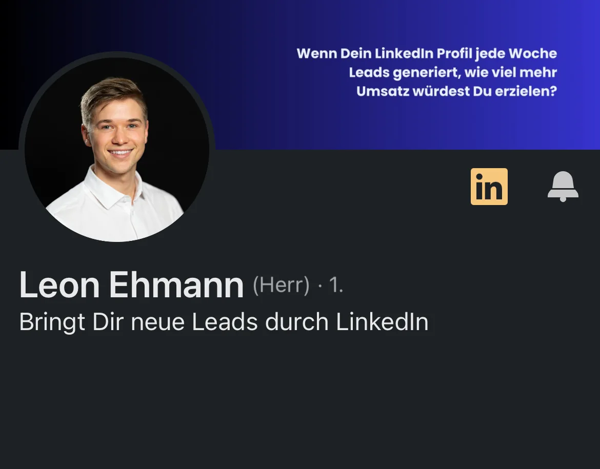 Profil von Leon Ehmann vor der Überarbeitung